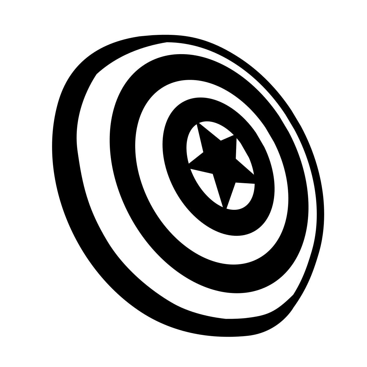comic style captain america icon