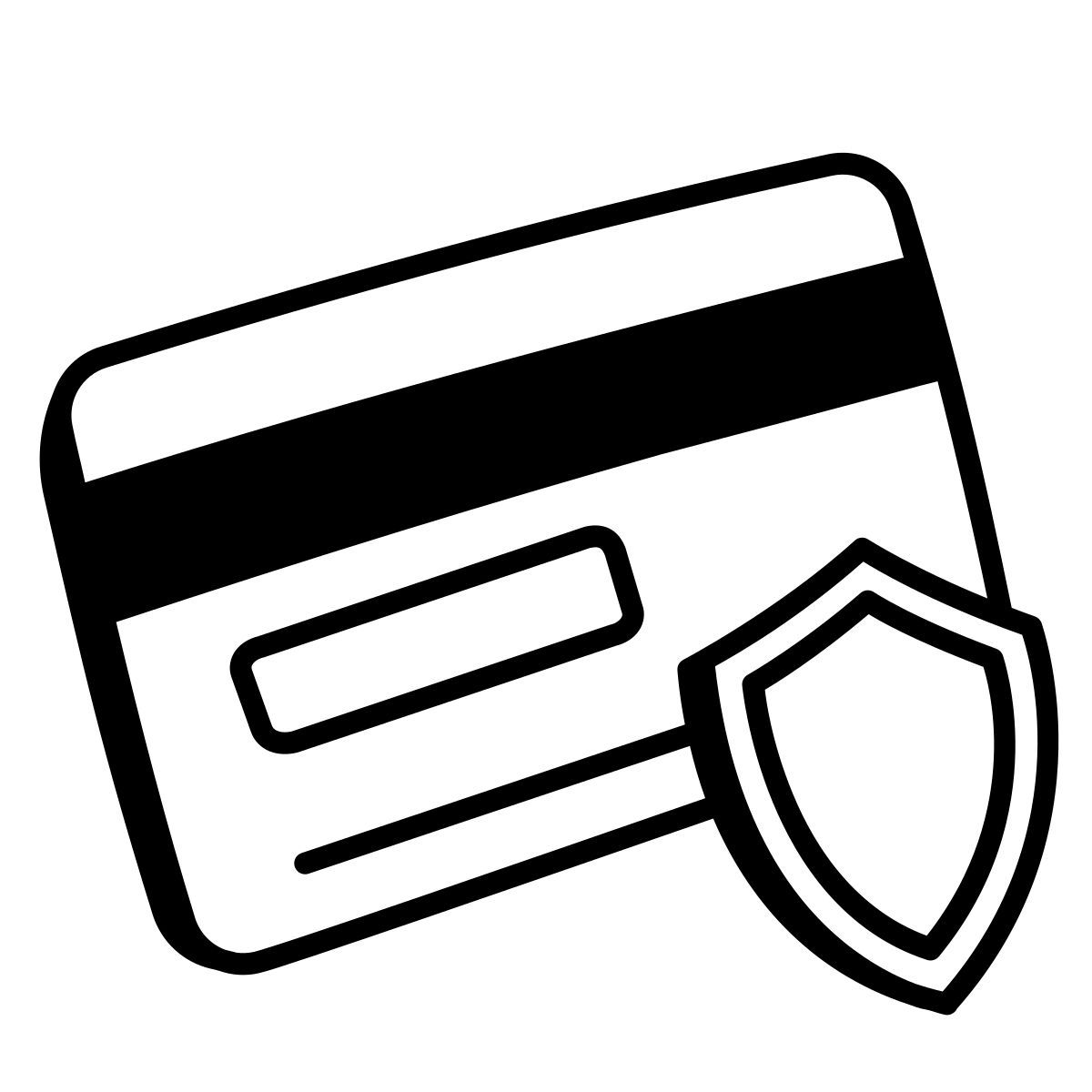 comic style card security icon