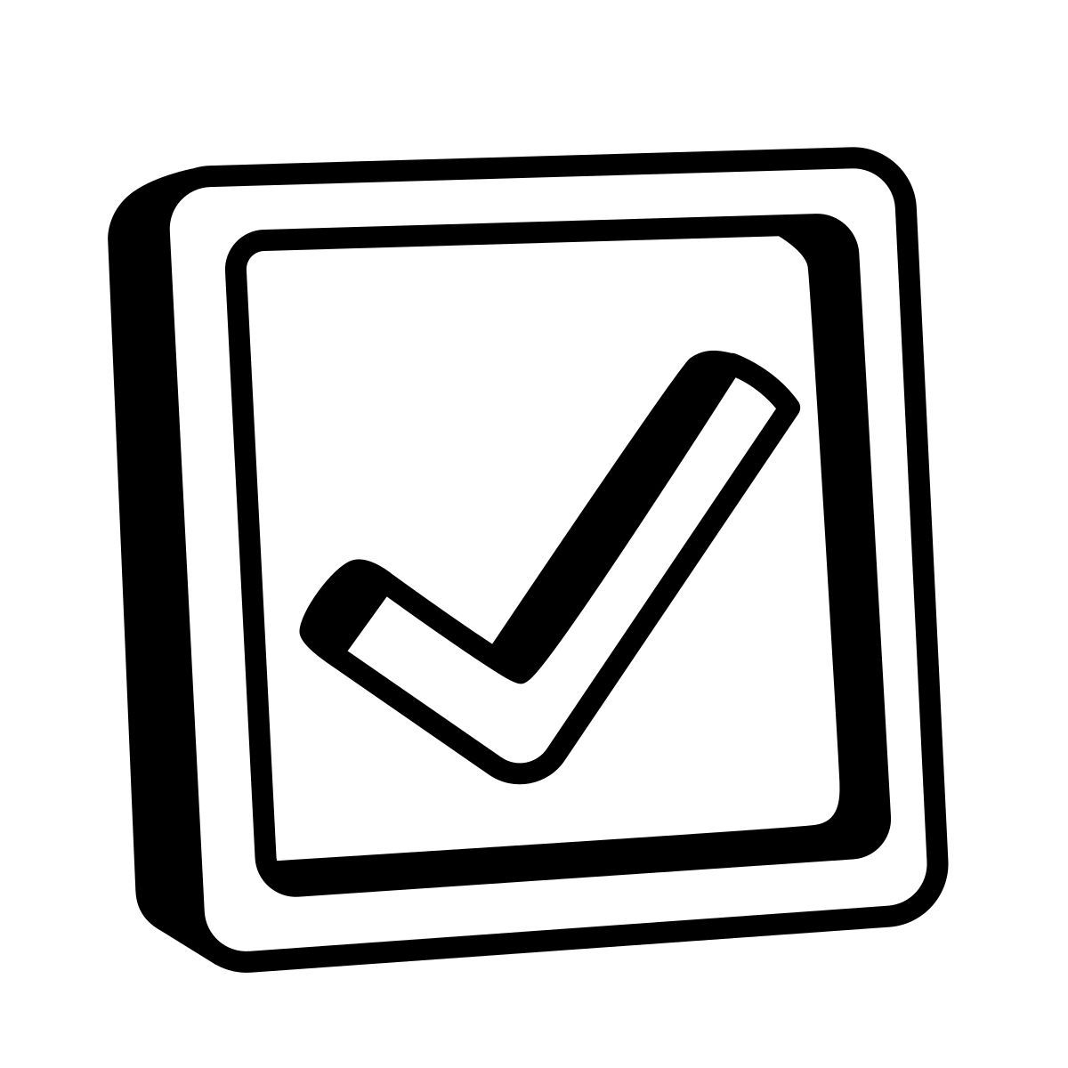comic style ausgefüllte checkbox icon