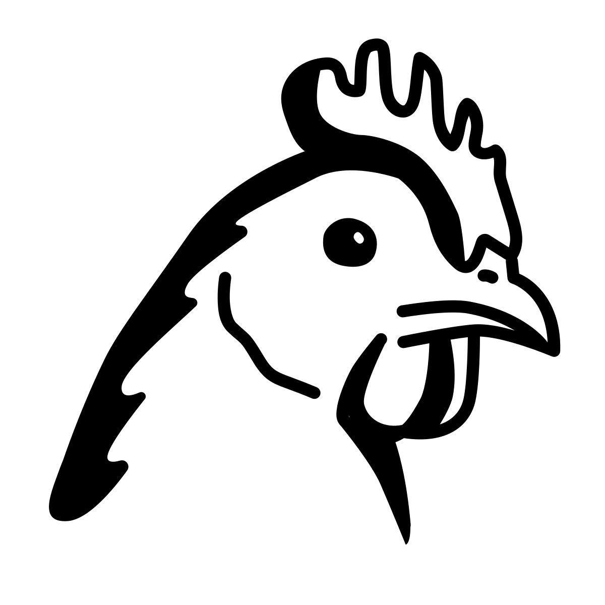 comic style galinha icon
