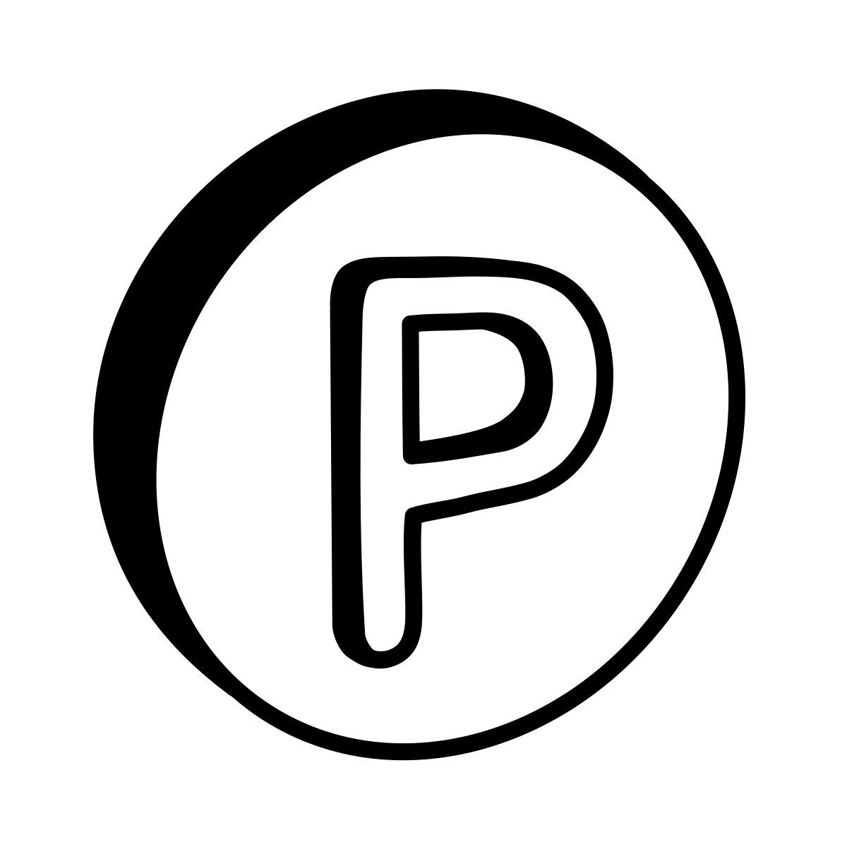 comic style eingekreist p icon