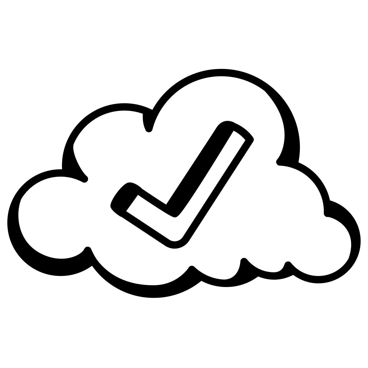 comic style nube comprobado icon