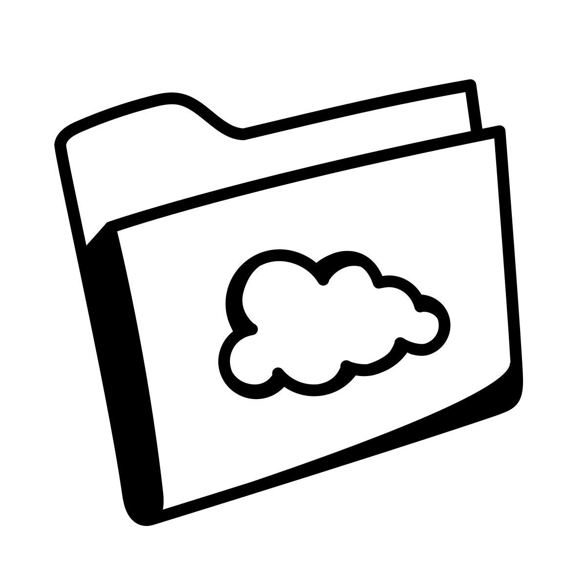 comic style クラウドフォルダー icon