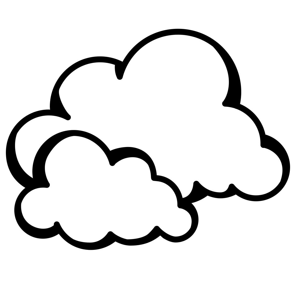 comic style clouds icon