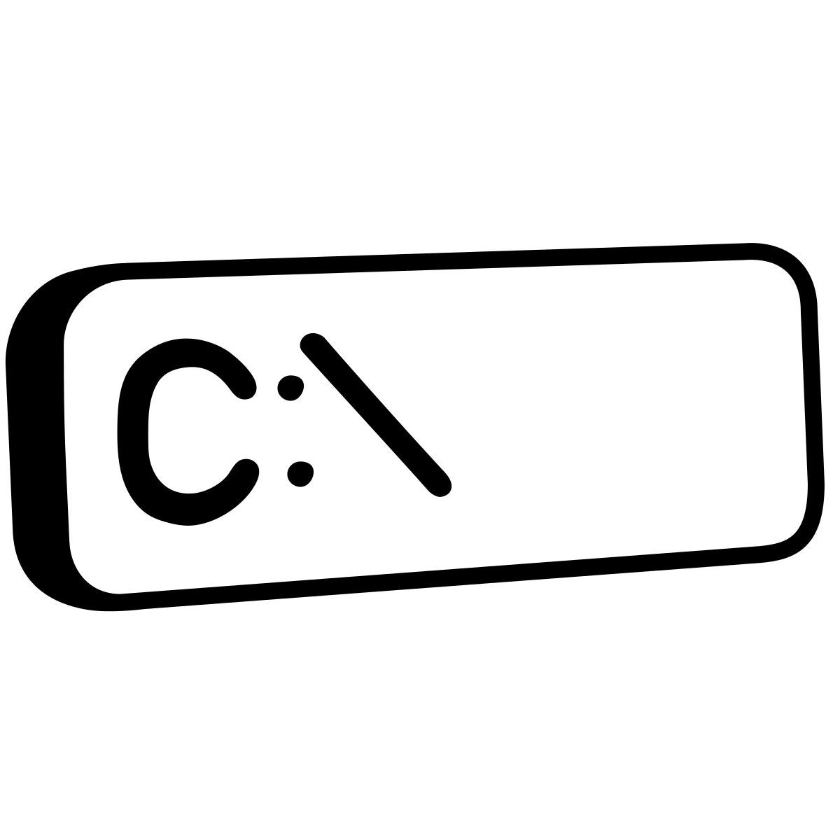 comic style línea de comandos icon