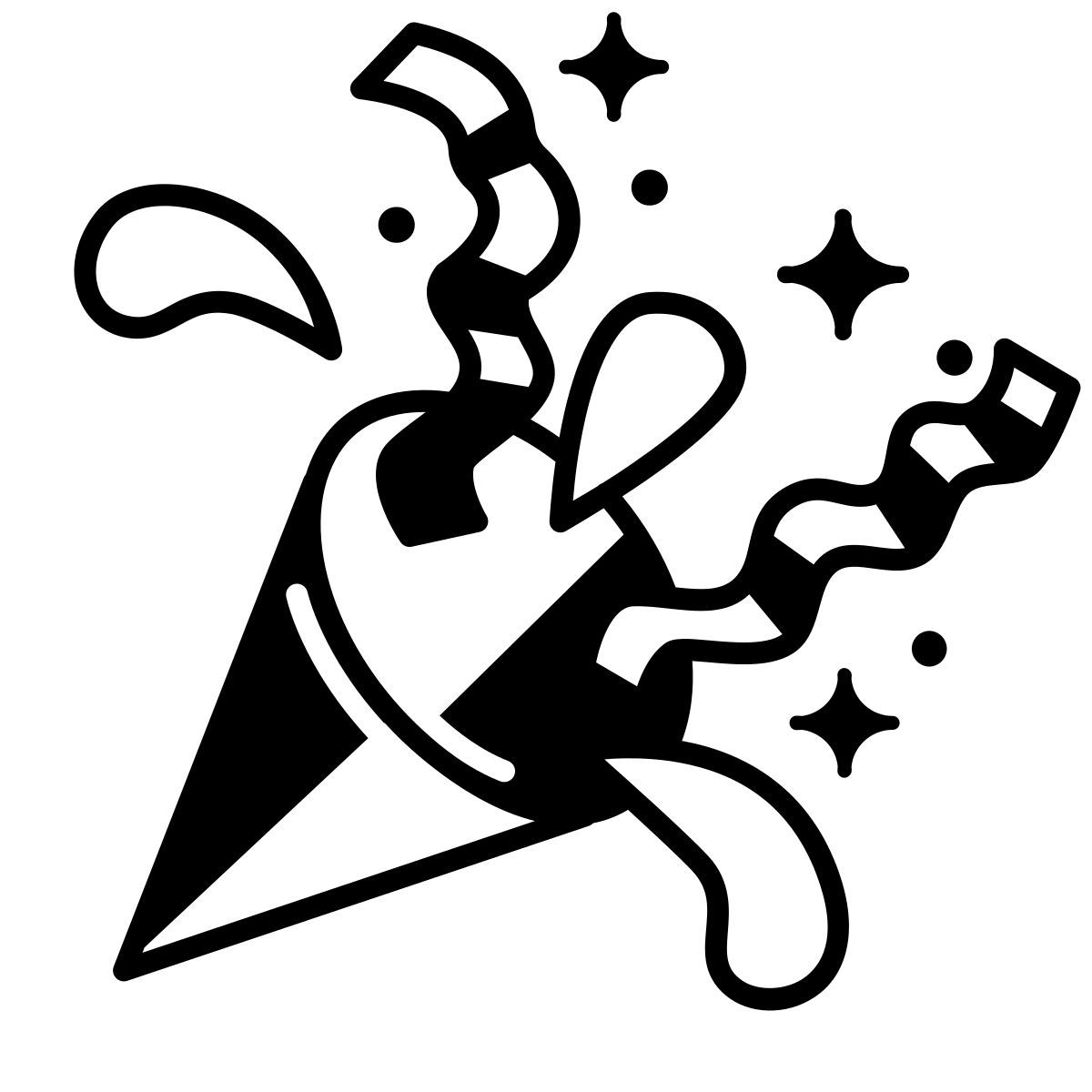 comic style confettis icon