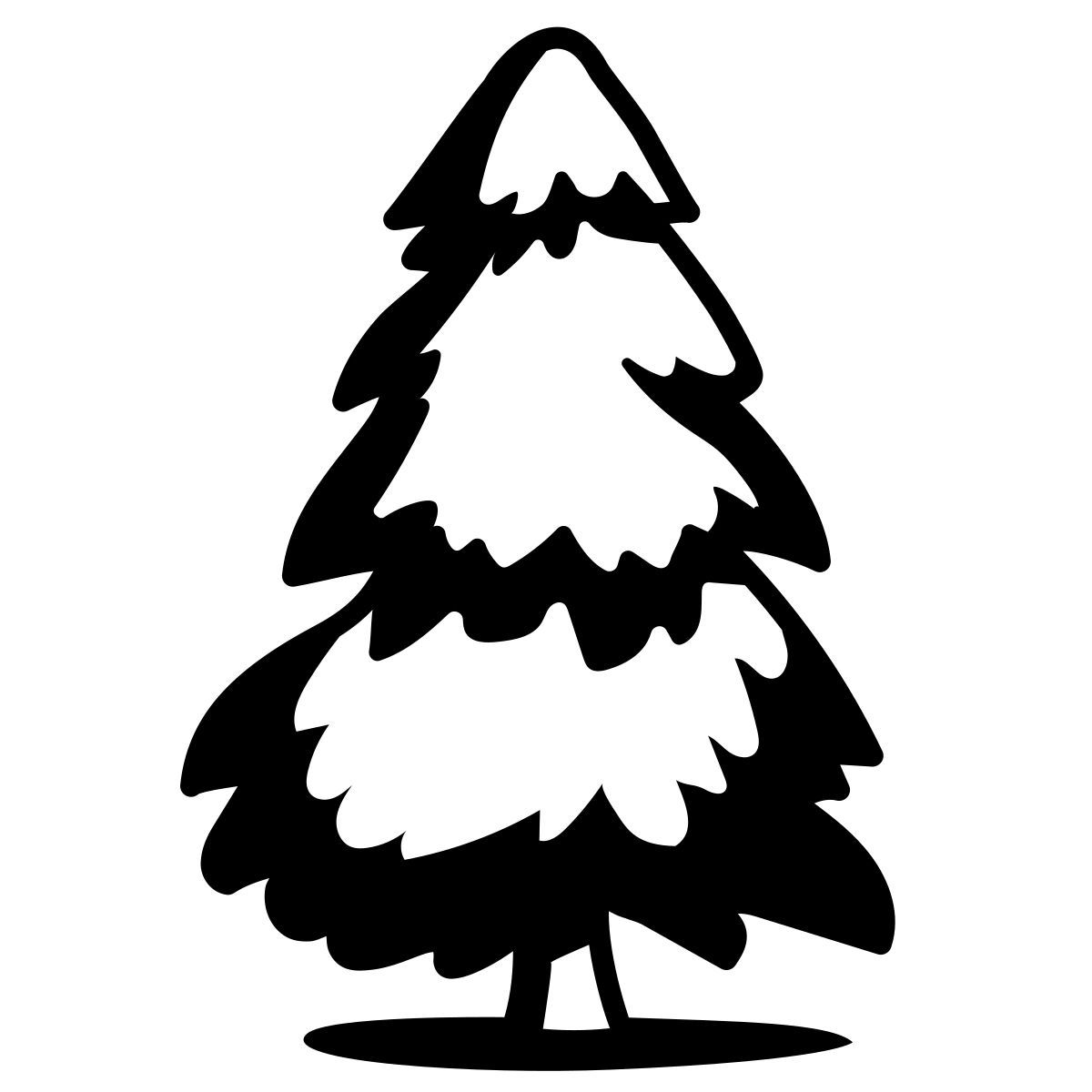 comic style árbol conífero icon