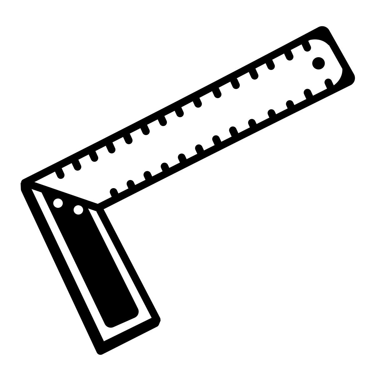 comic style construction carpenter ruler icon