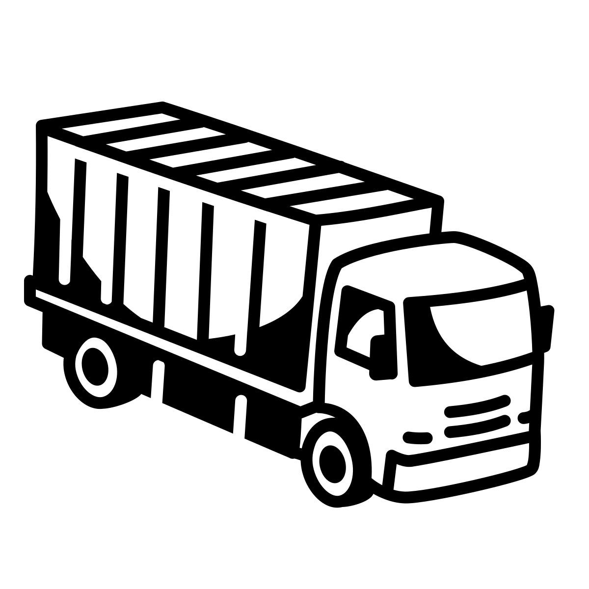 comic style 货柜车 icon