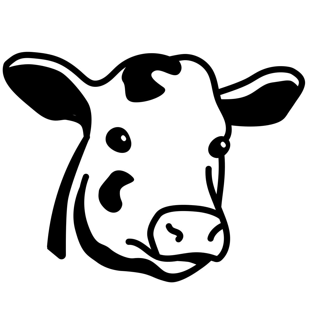 comic style vaca icon