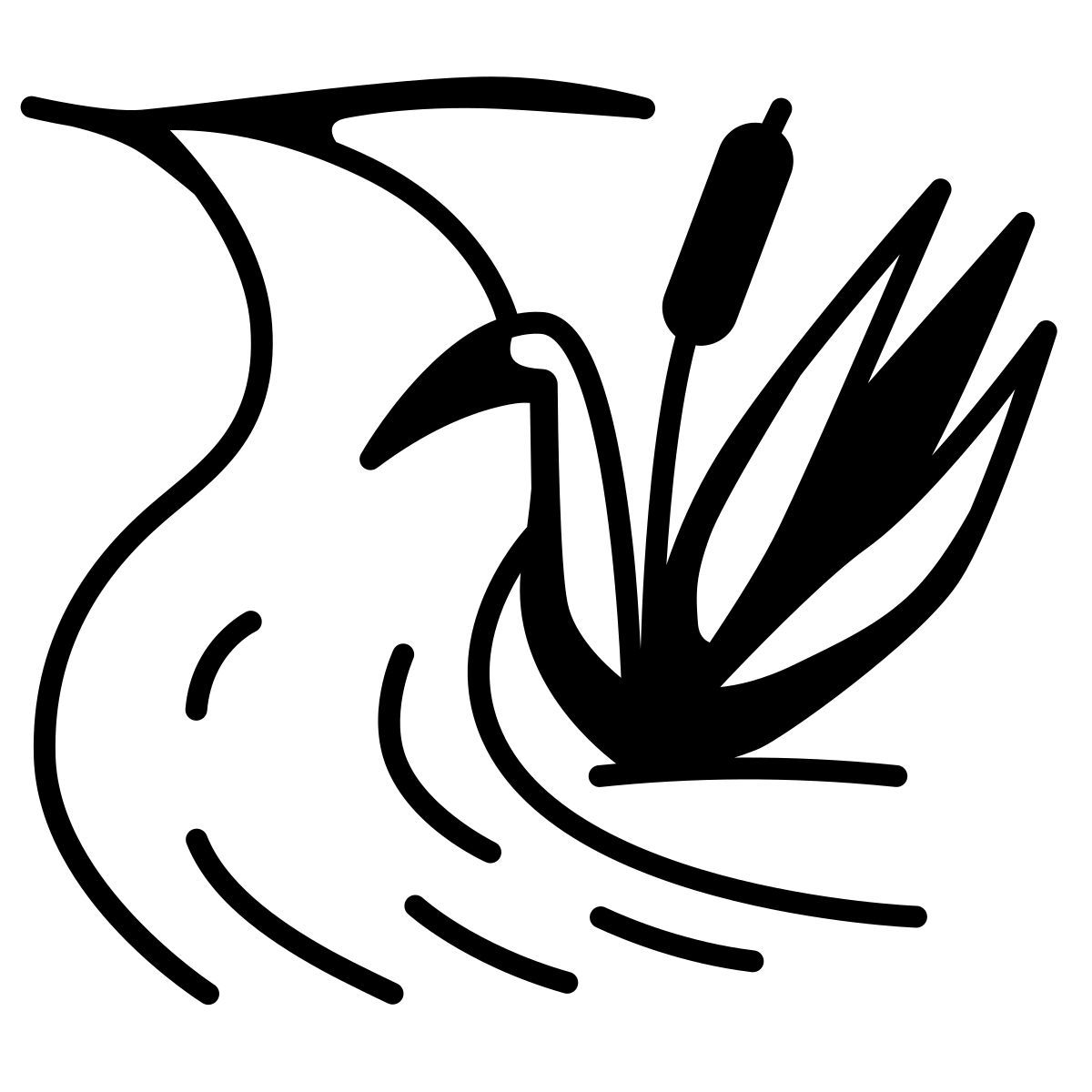 comic style creek icon