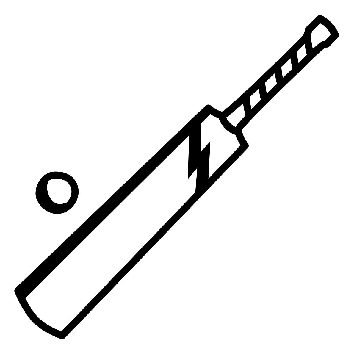 comic style cricket icon