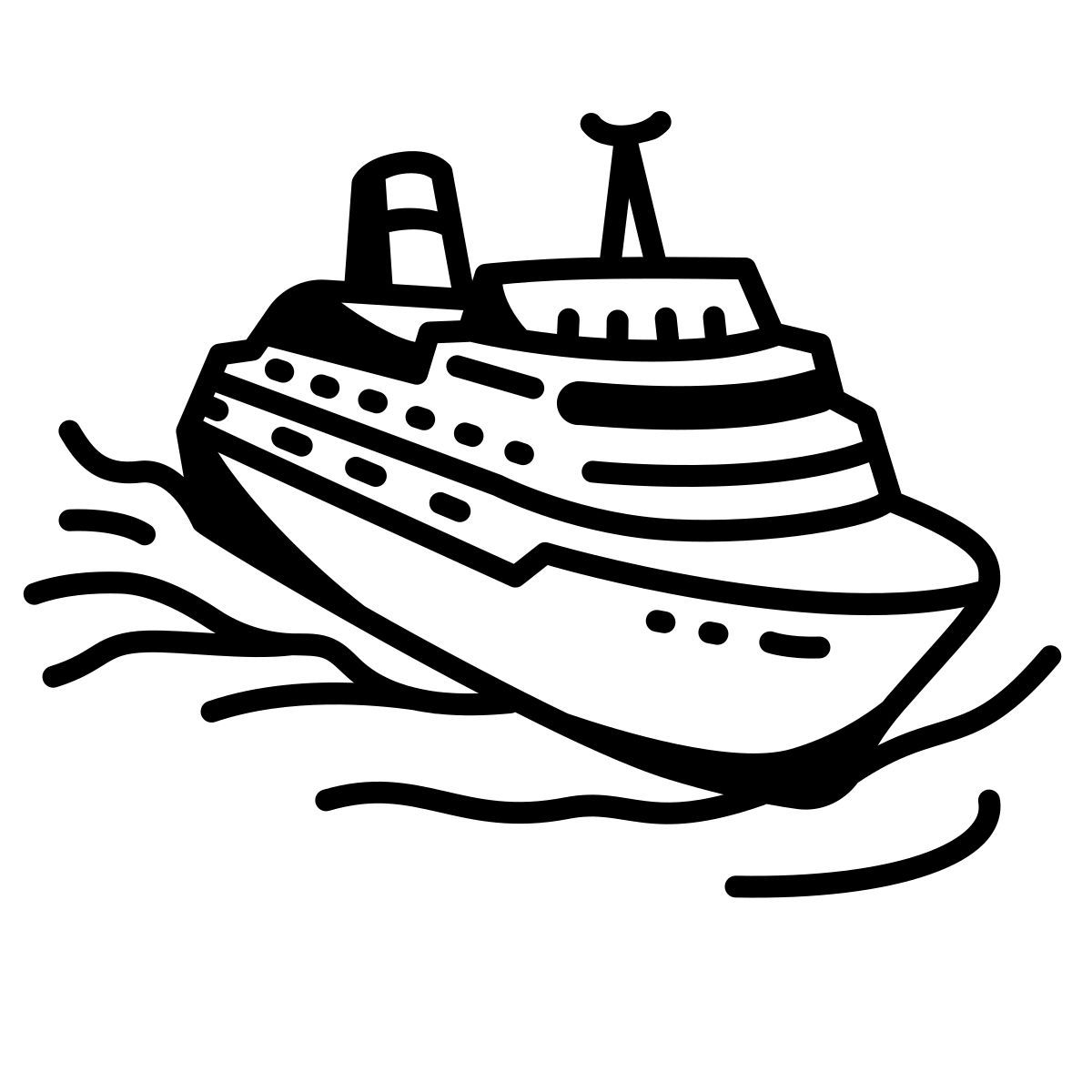 comic style navio de cruzeiro icon