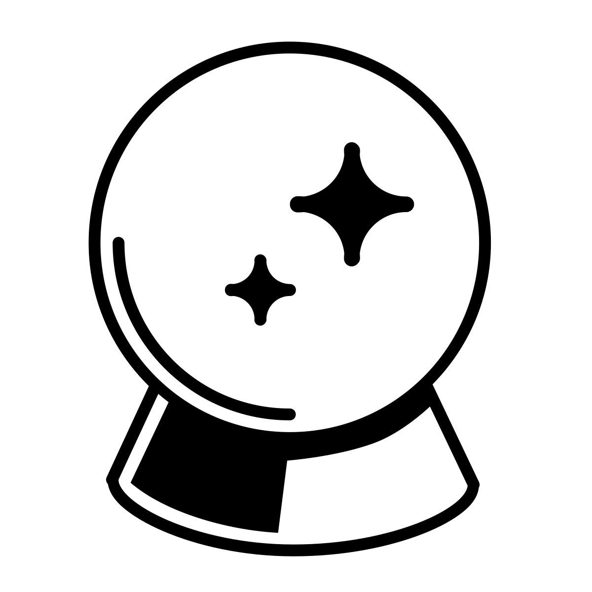 comic style kristallkugel icon