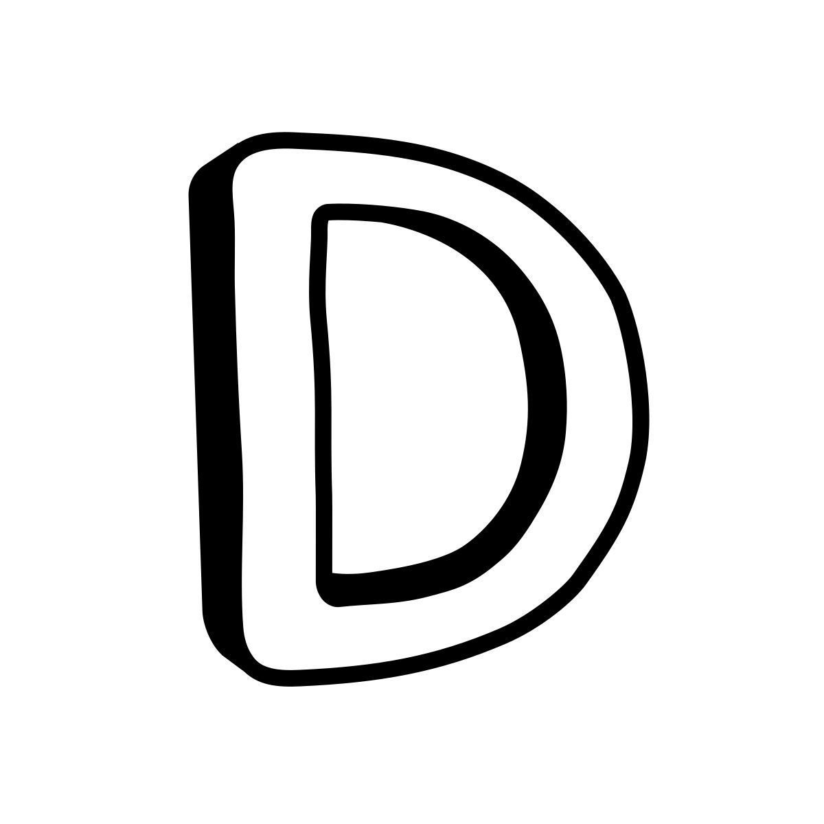 comic style d icon