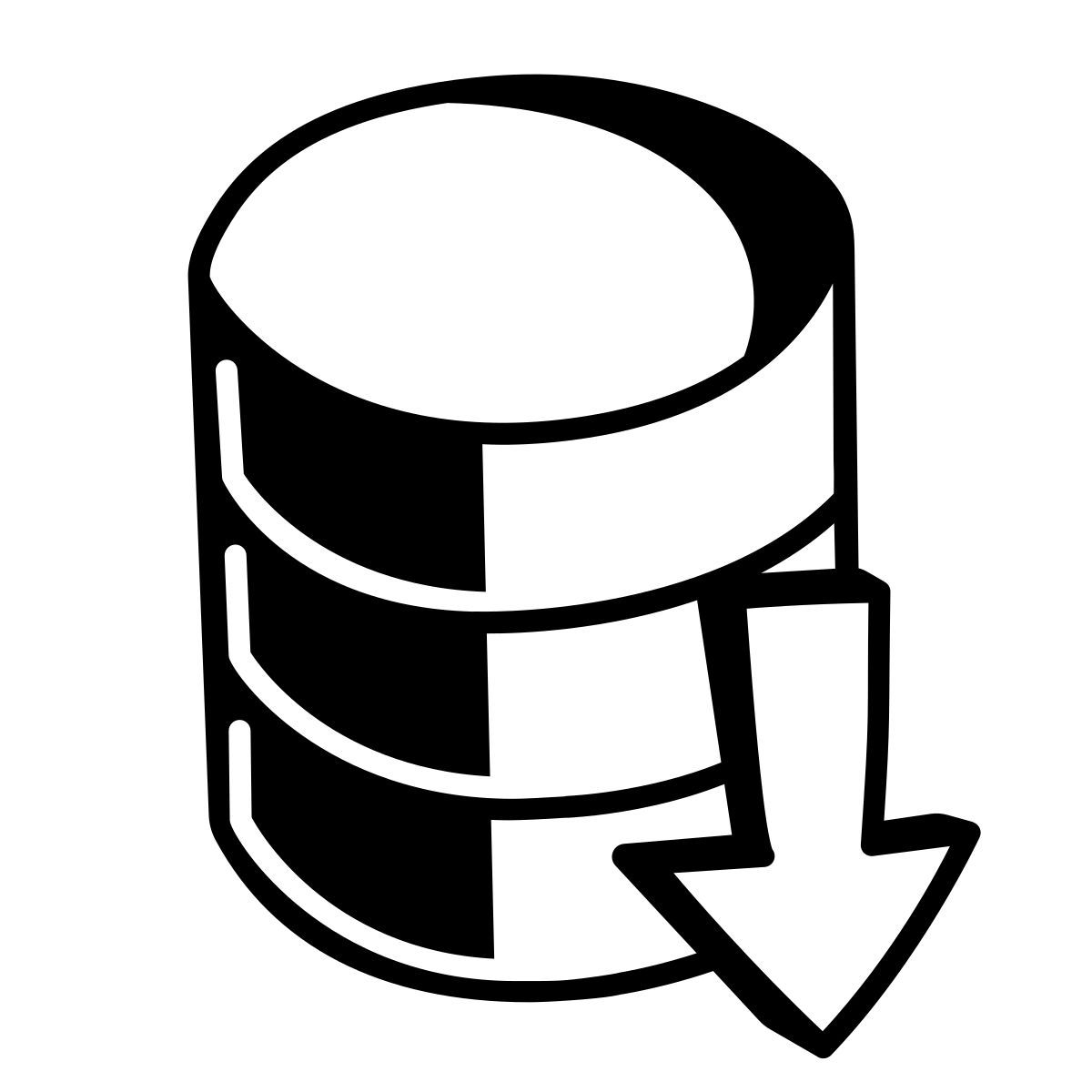 comic style datenbank export icon