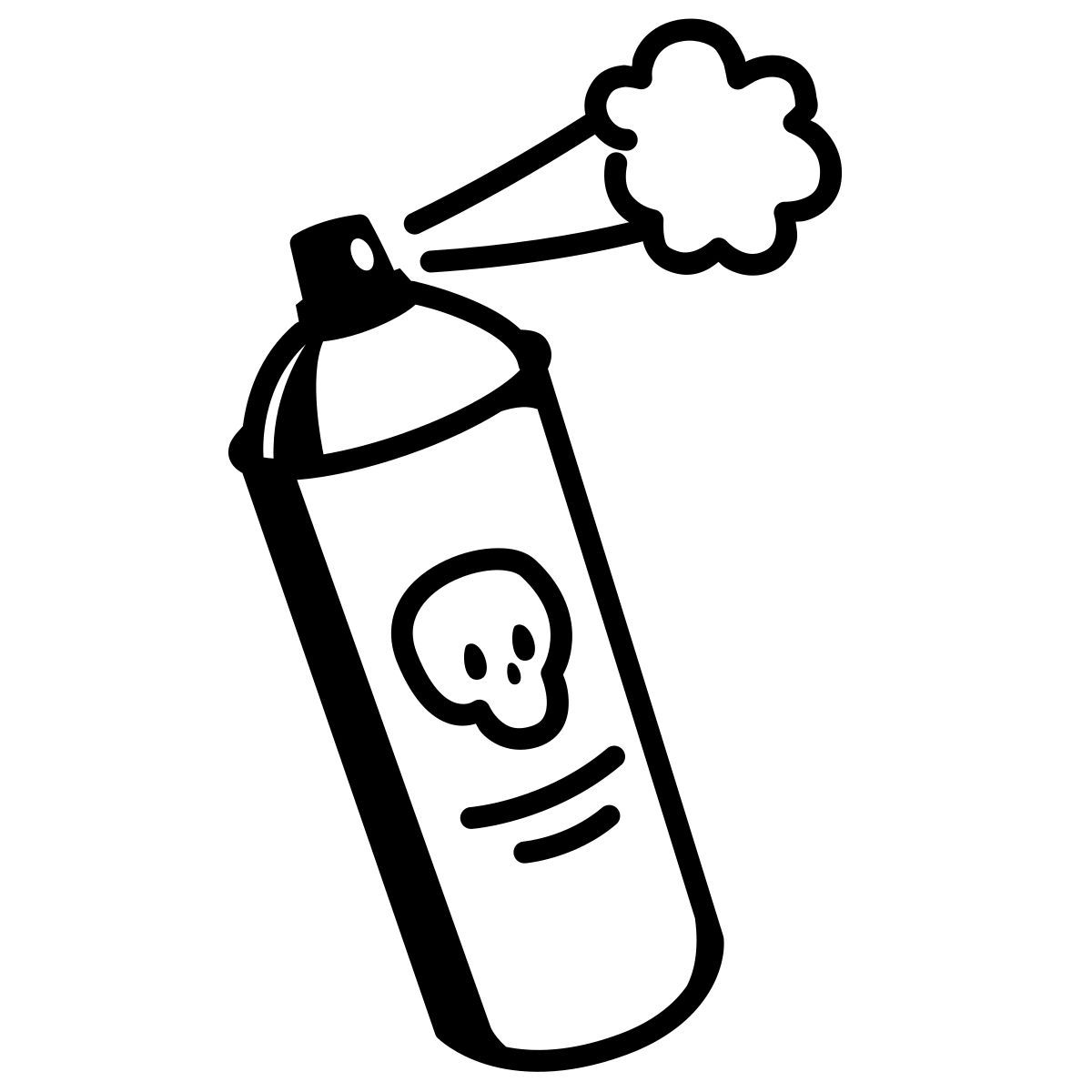 comic style insecticide icon