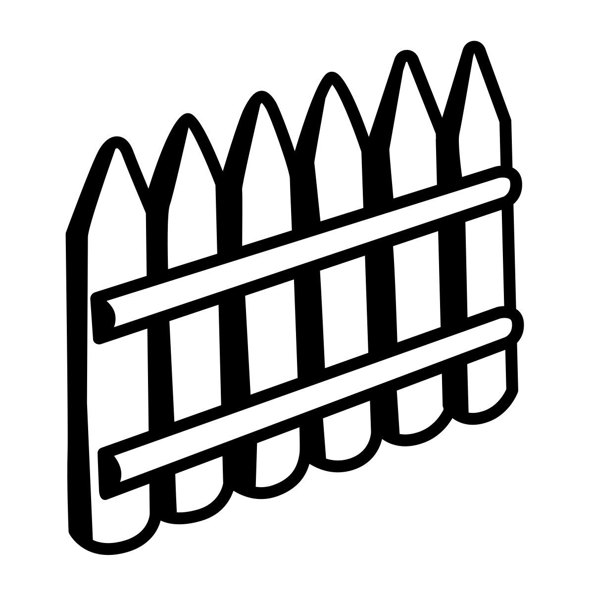 comic style fence icon