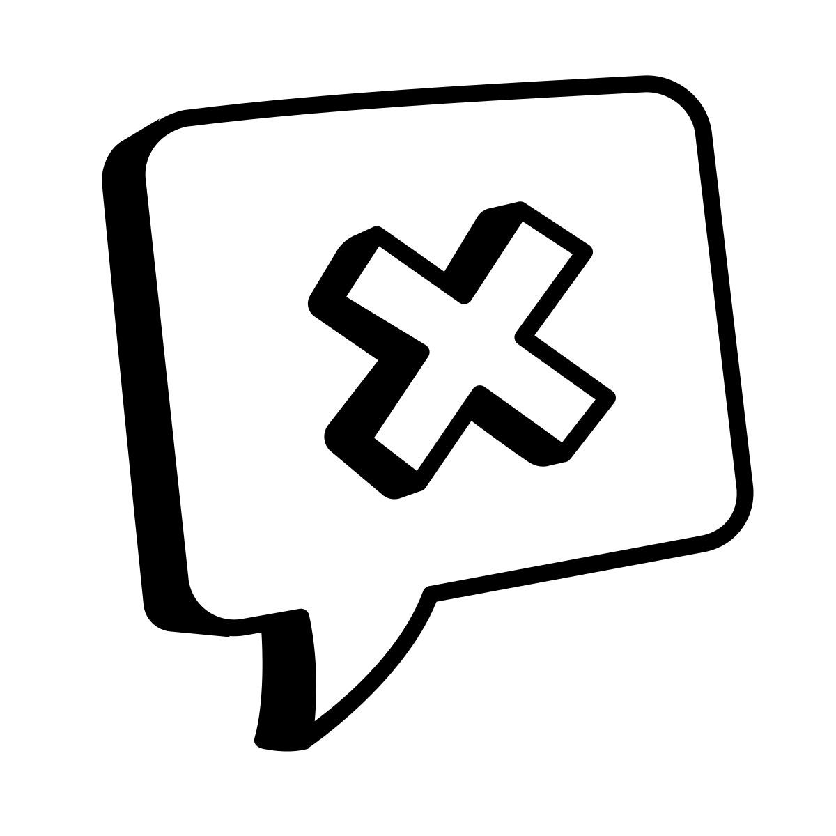 comic style supprimer le message icon
