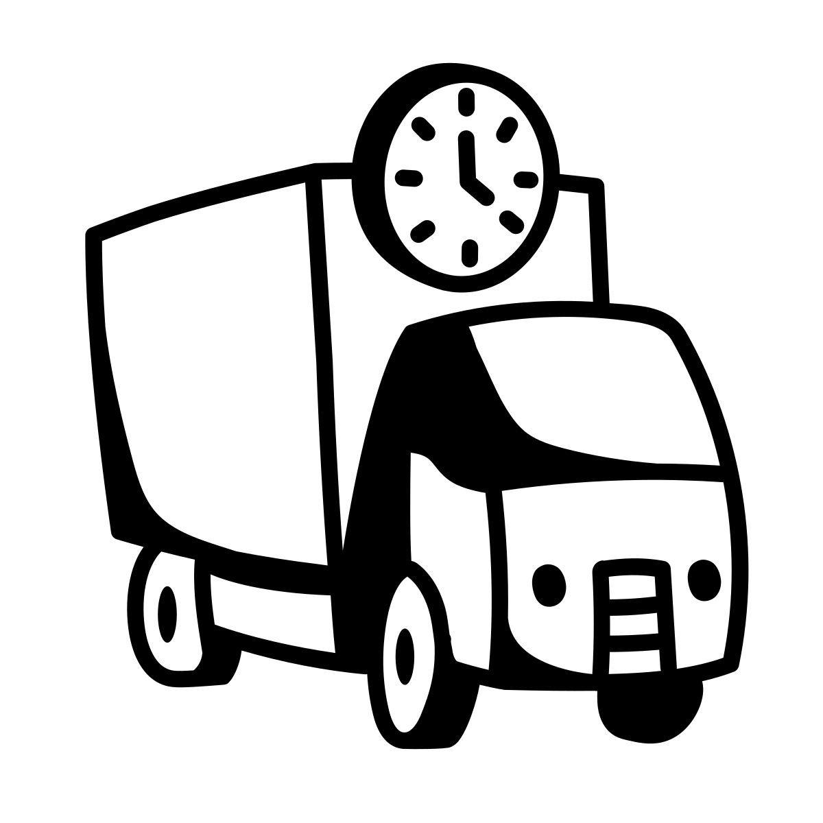 comic style lebensmittel liefern icon