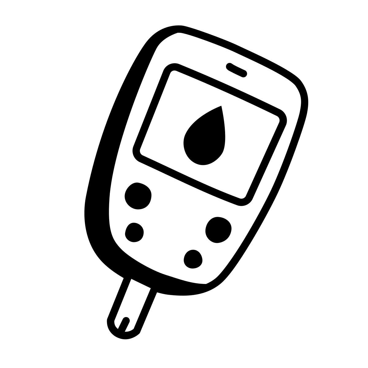 comic style glucometer icon