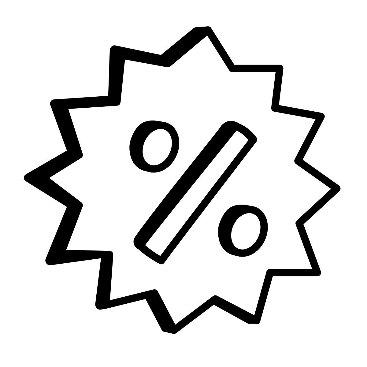 comic style discount icon