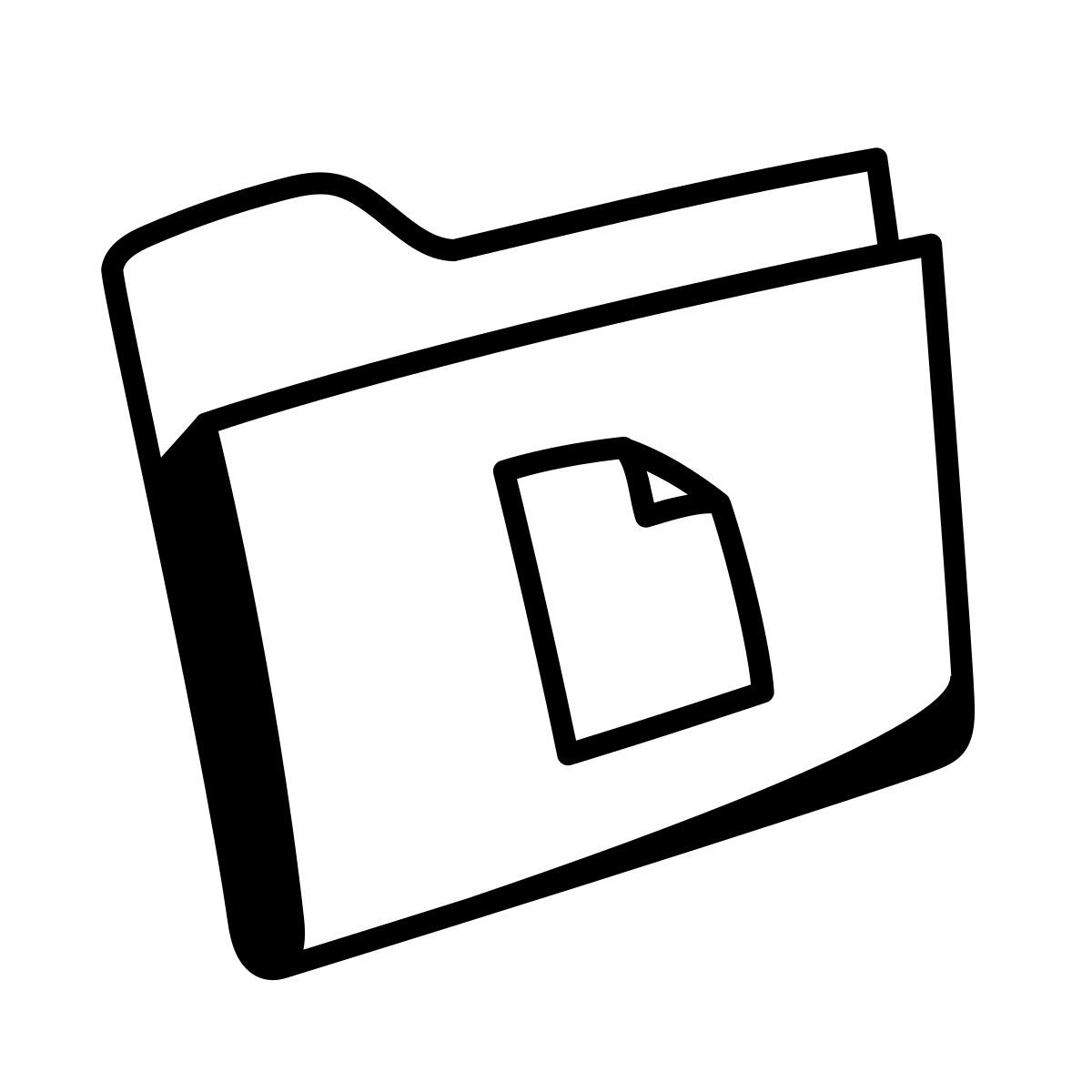 comic style documents folder icon