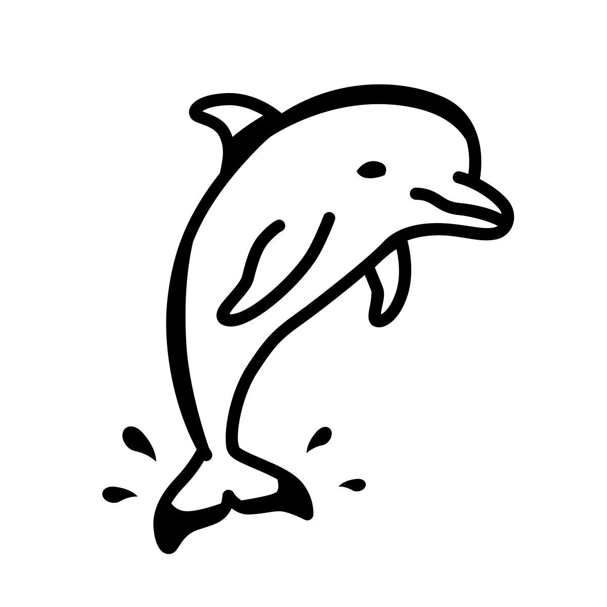 comic style delfin icon