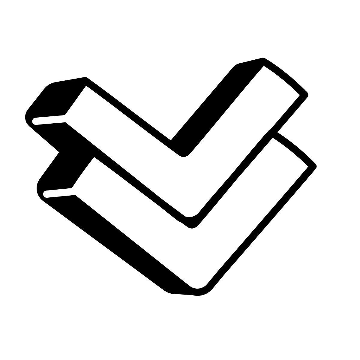 comic style doppelt runter icon