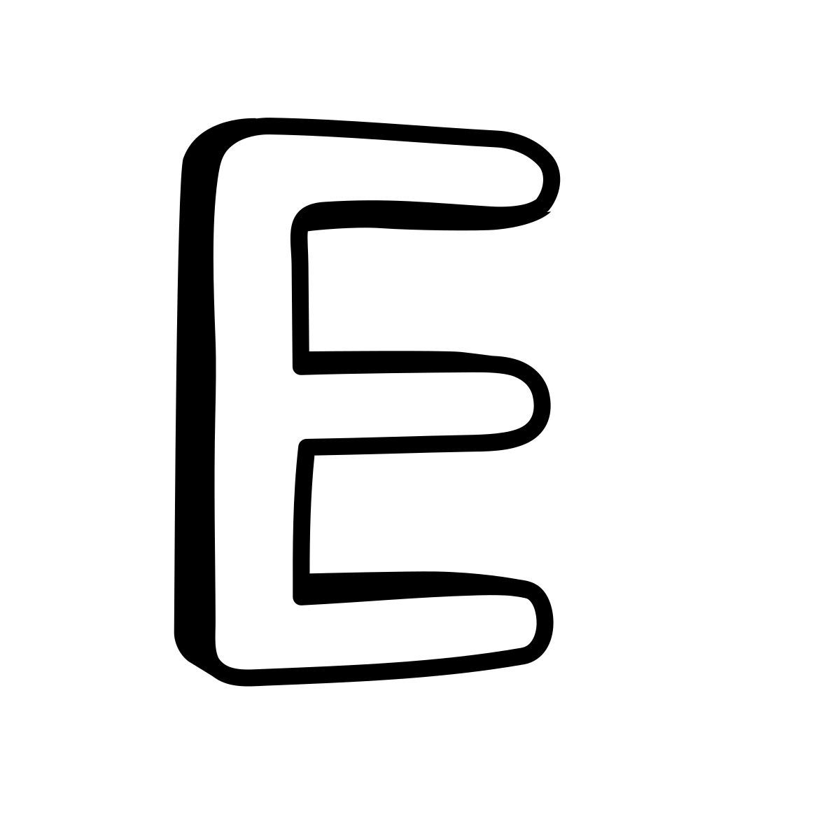 comic style e icon