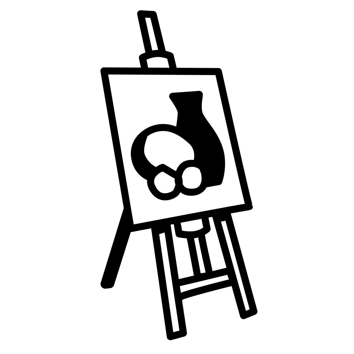 comic style easel icon