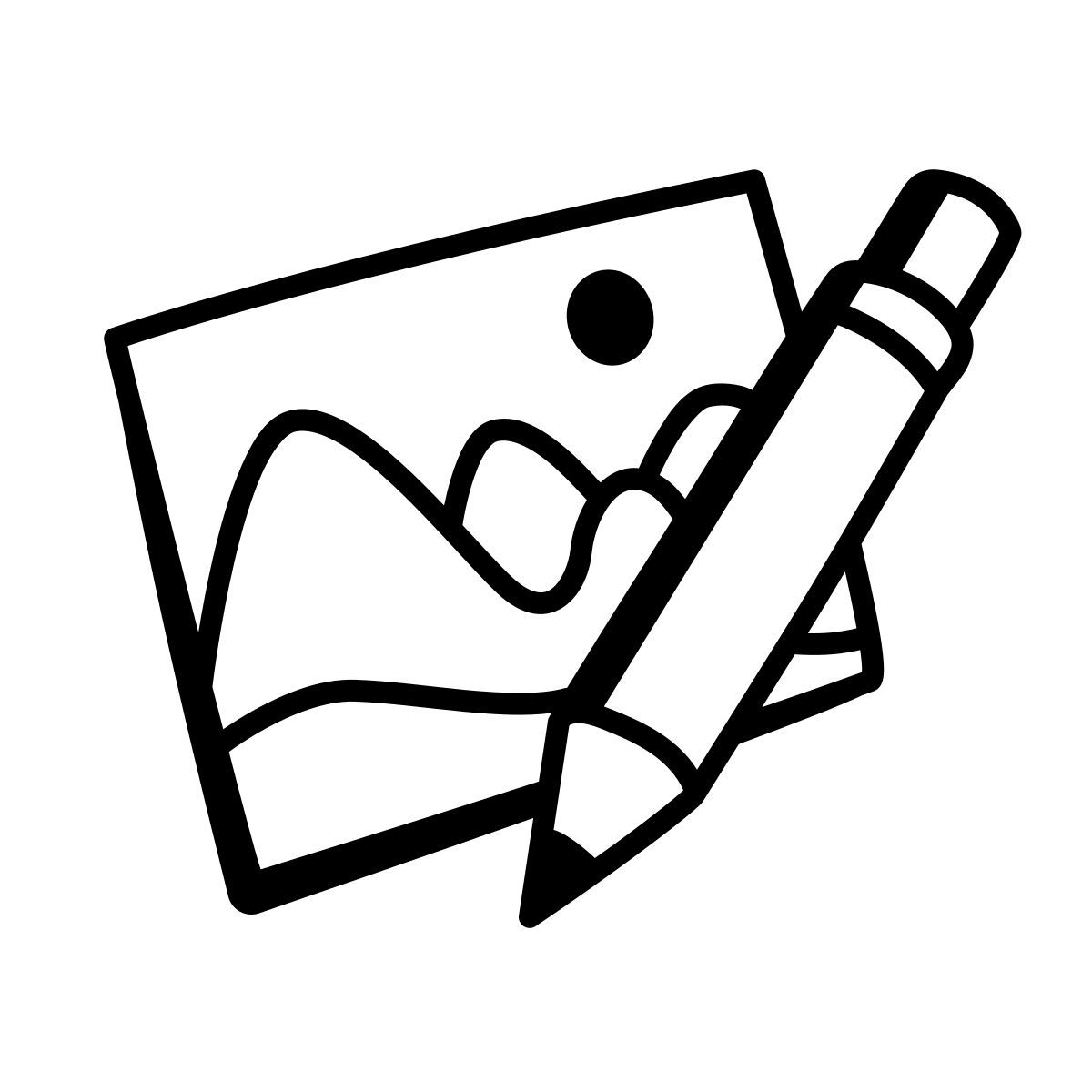 comic style edit image icon