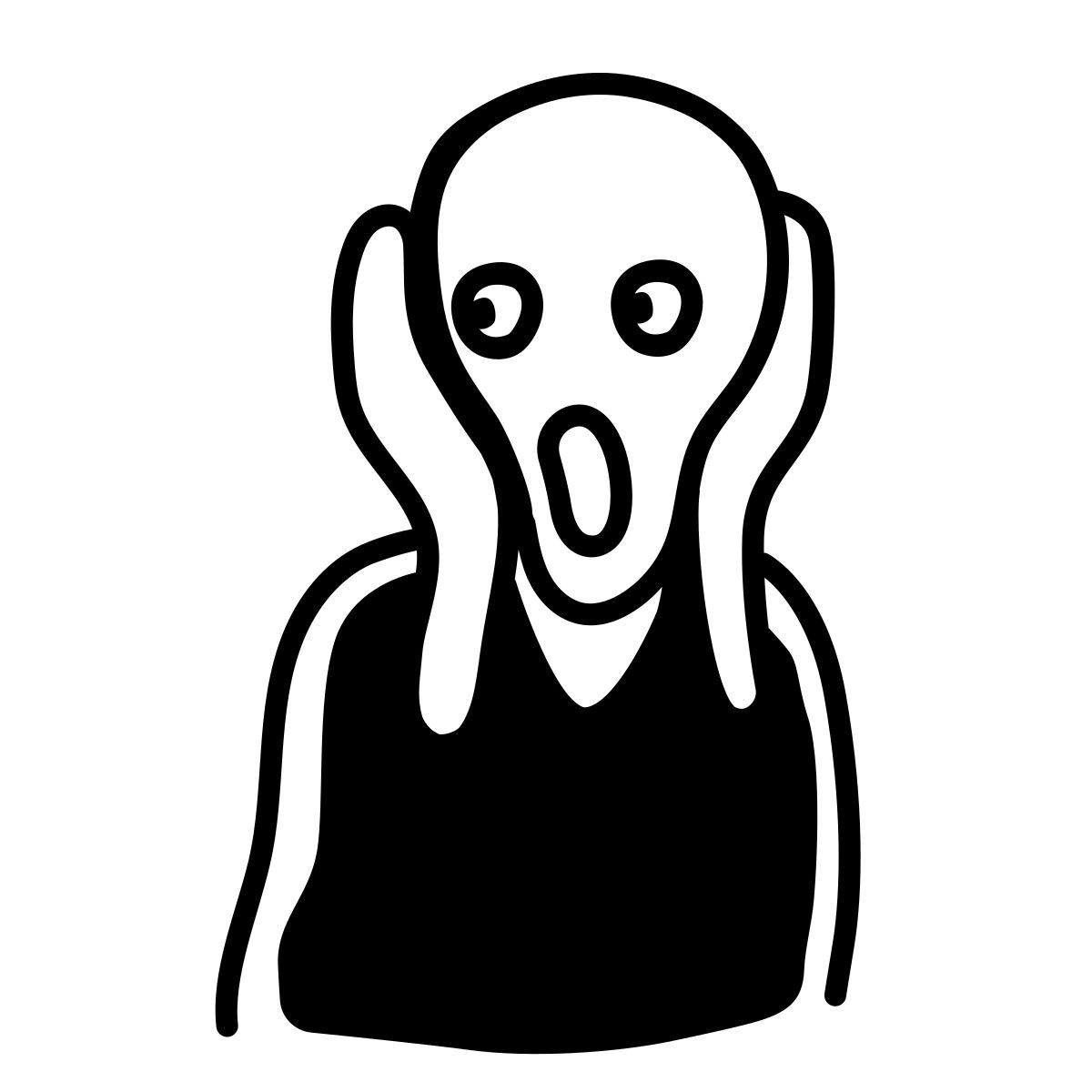 comic style edvard munch icon