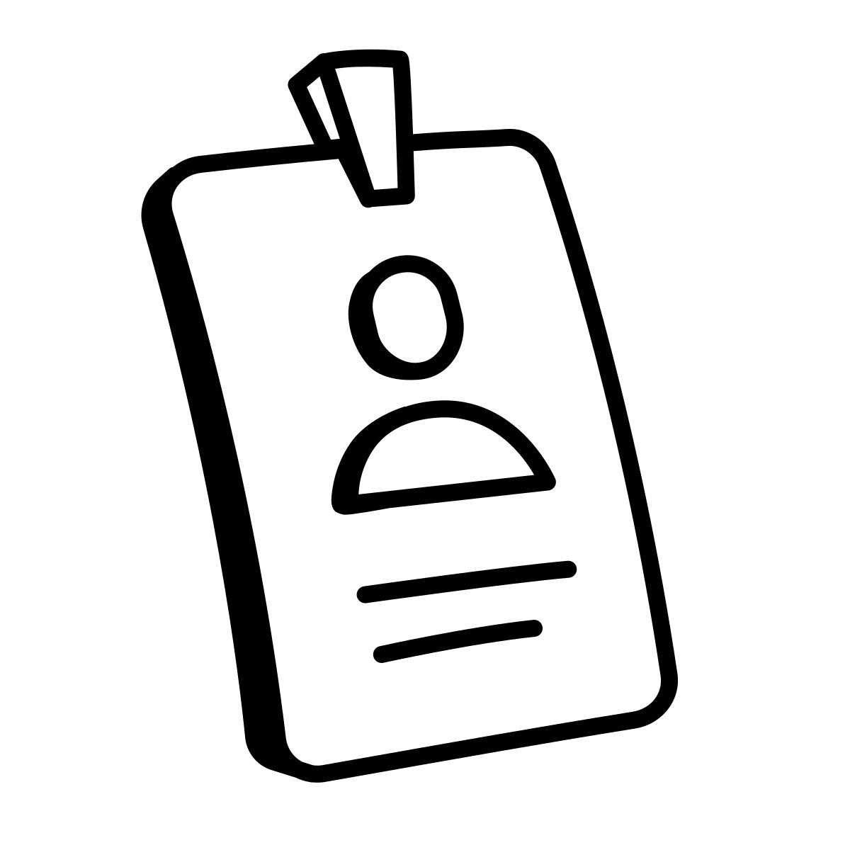 comic style badge d'employé icon