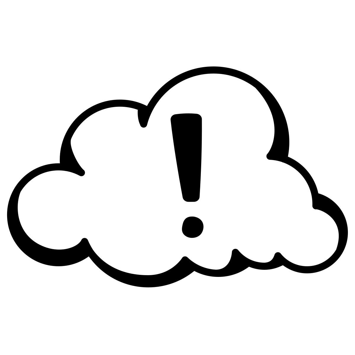 comic style nube de error icon