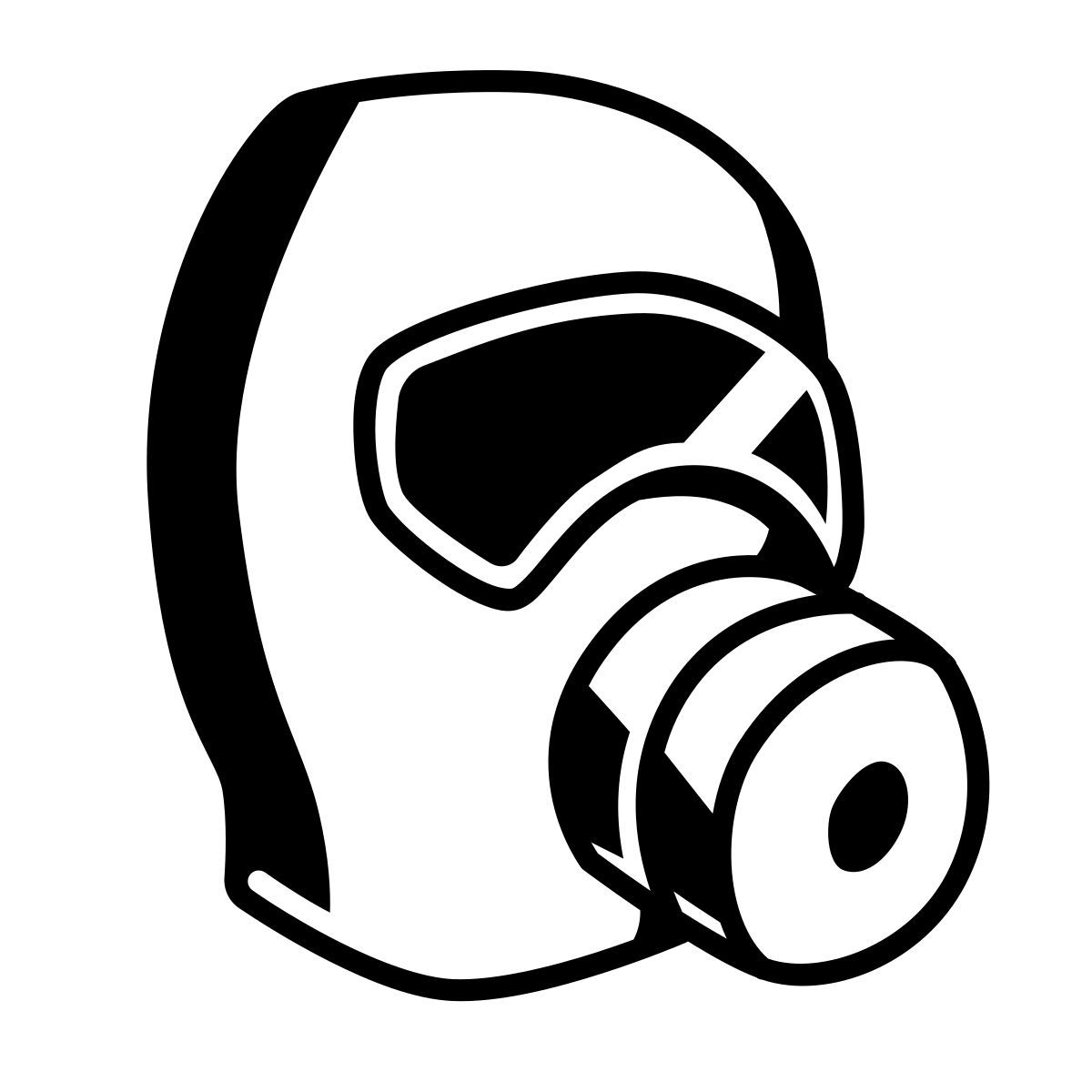 comic style escape mask icon