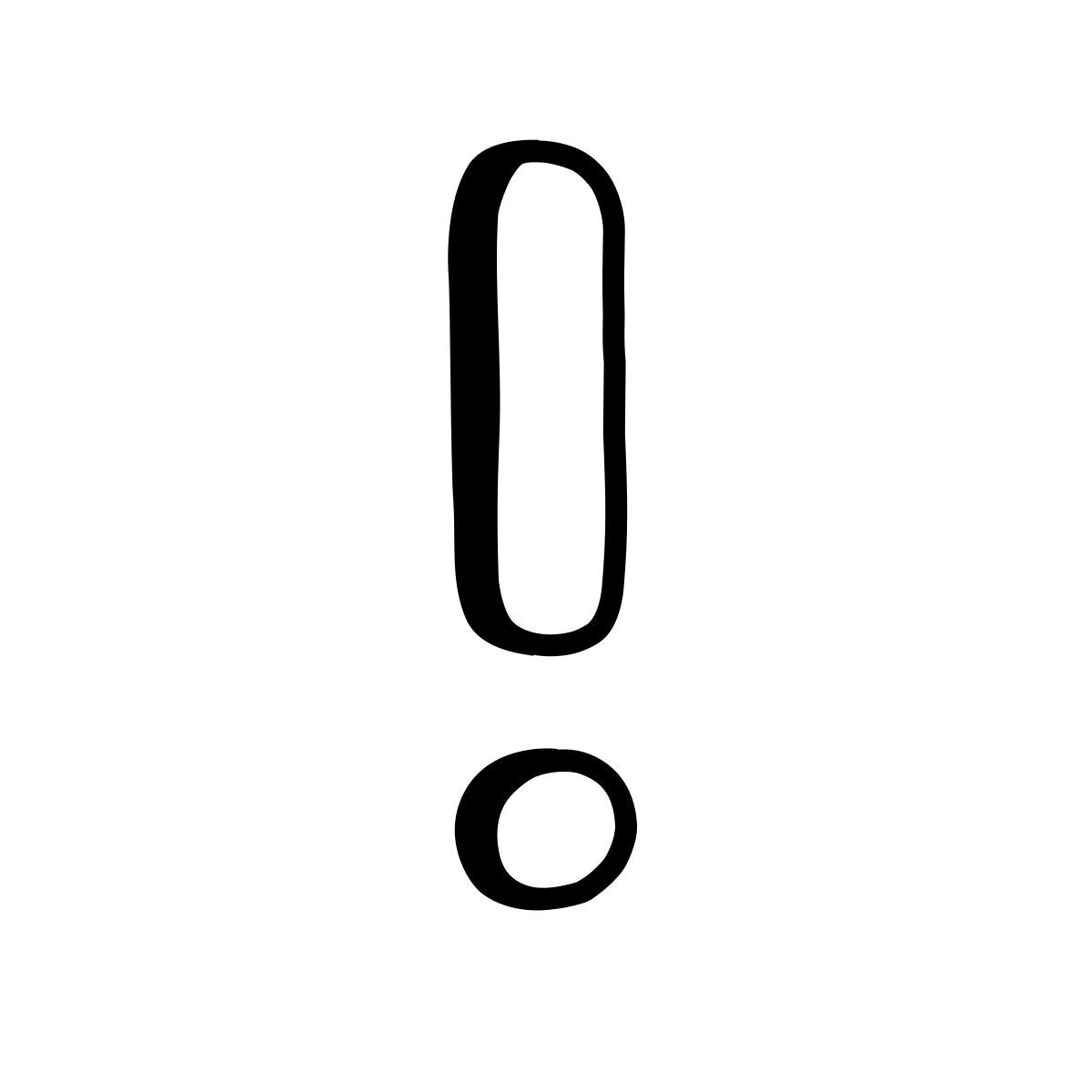 comic style exclamation mark icon