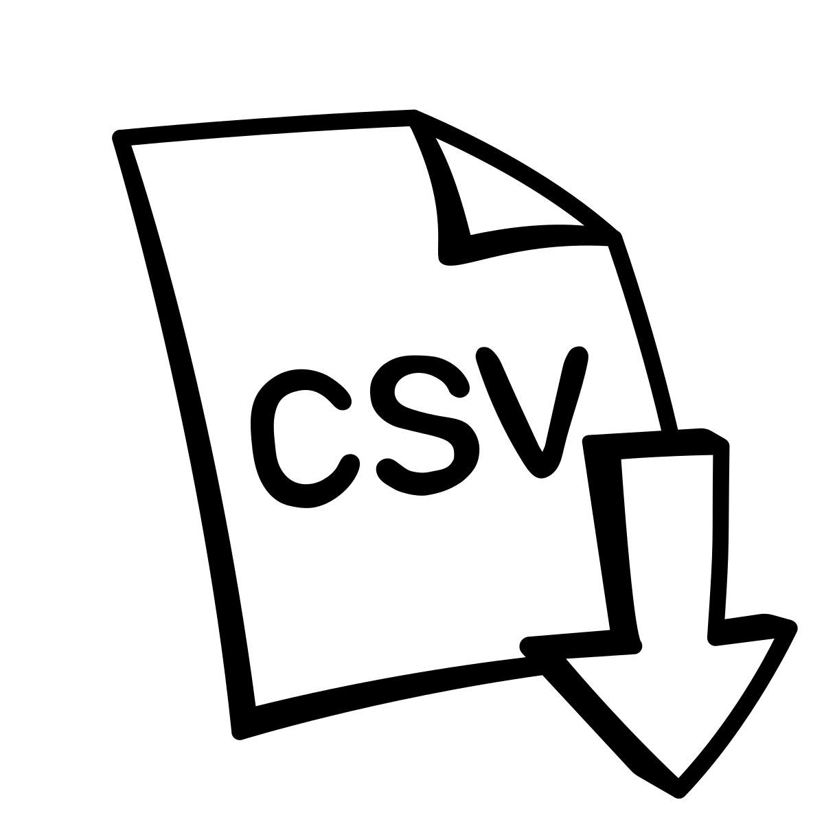 comic style exporter csv icon