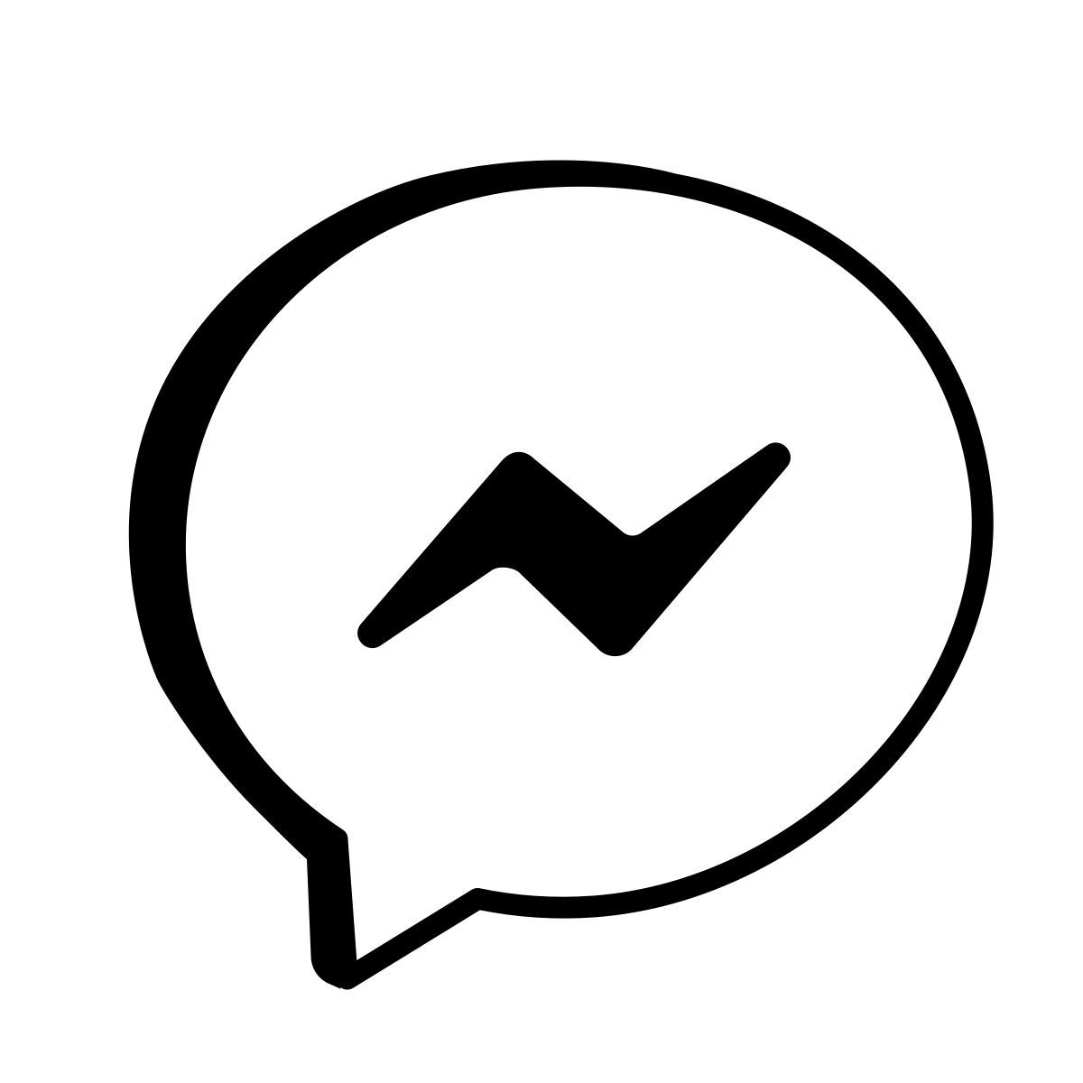 comic style facebook messenger icon
