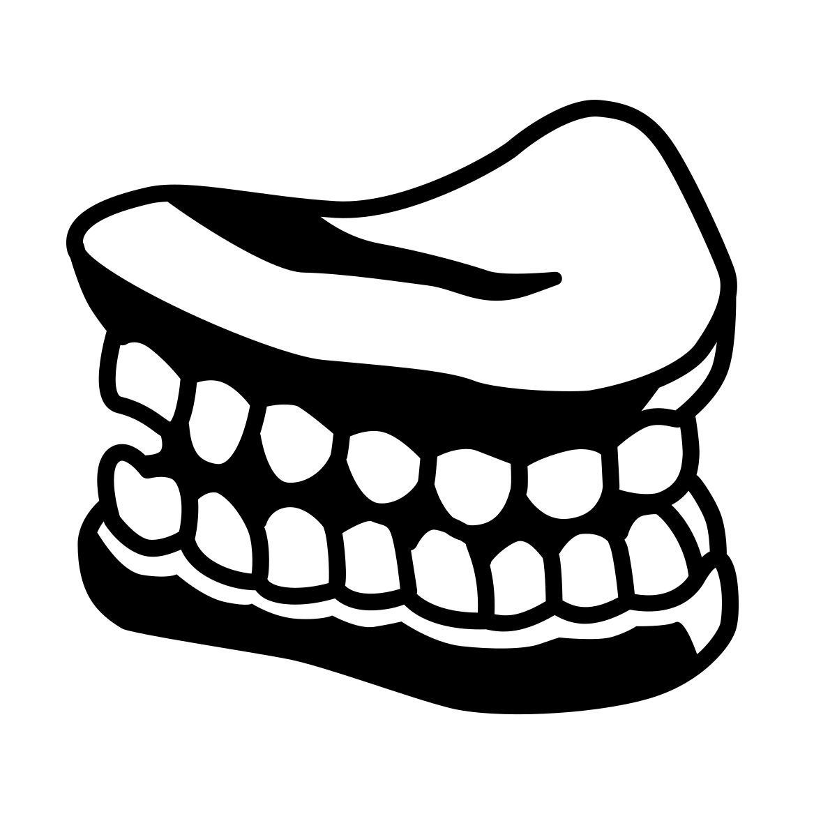 comic style dentiera icon