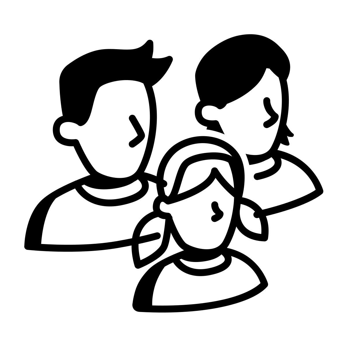 comic style familia hombre mujer icon