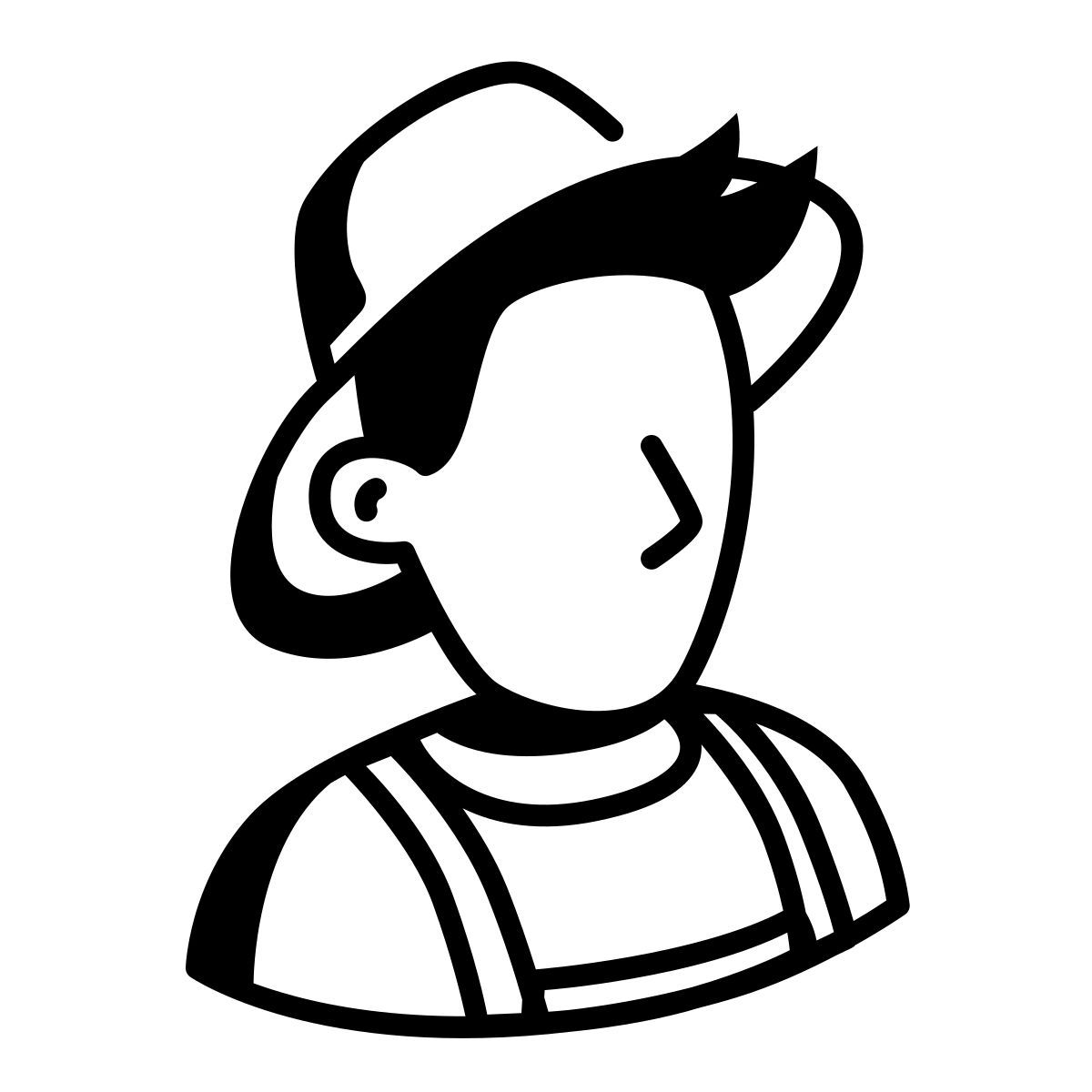 comic style farmer hombre icon