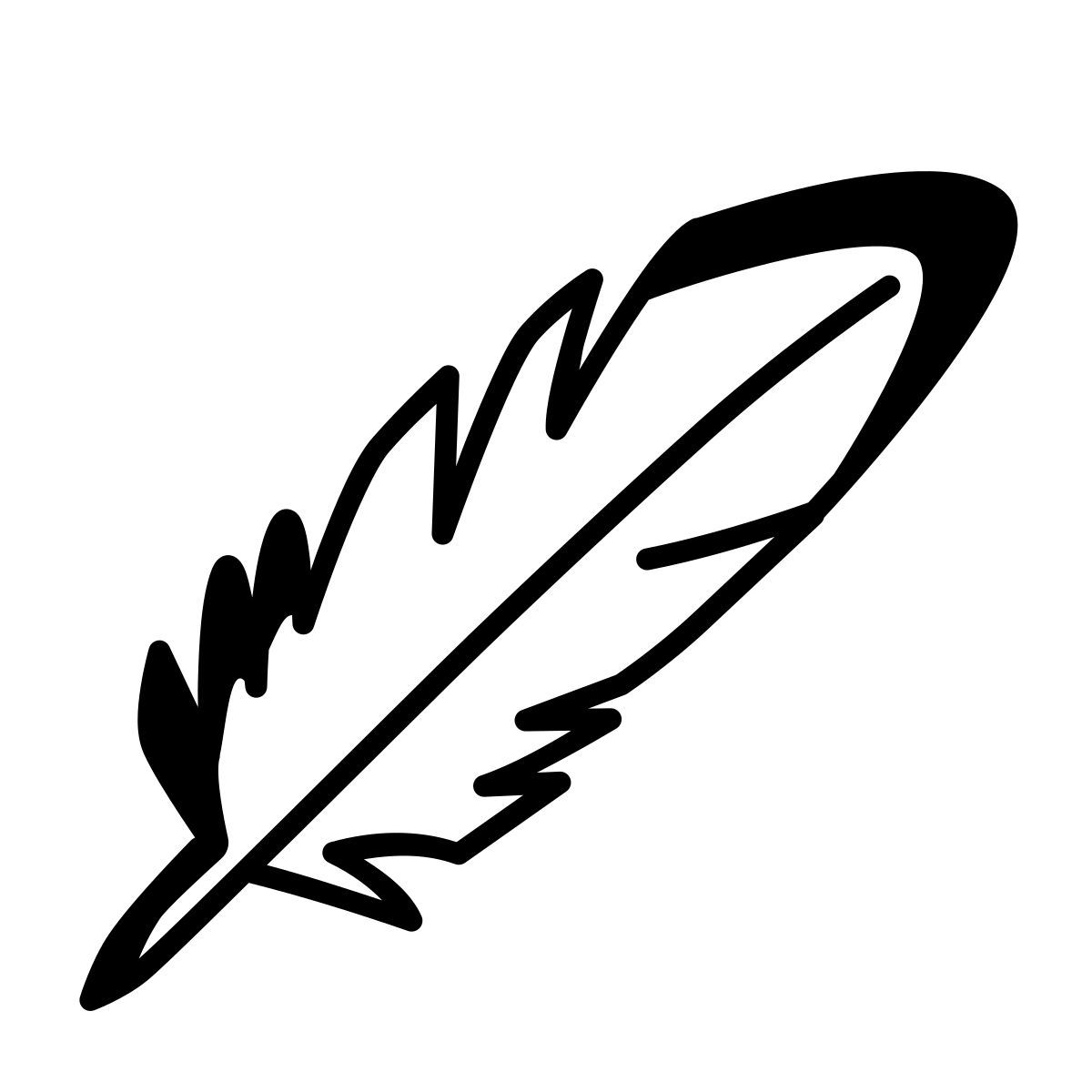 comic style gefüllte feder icon