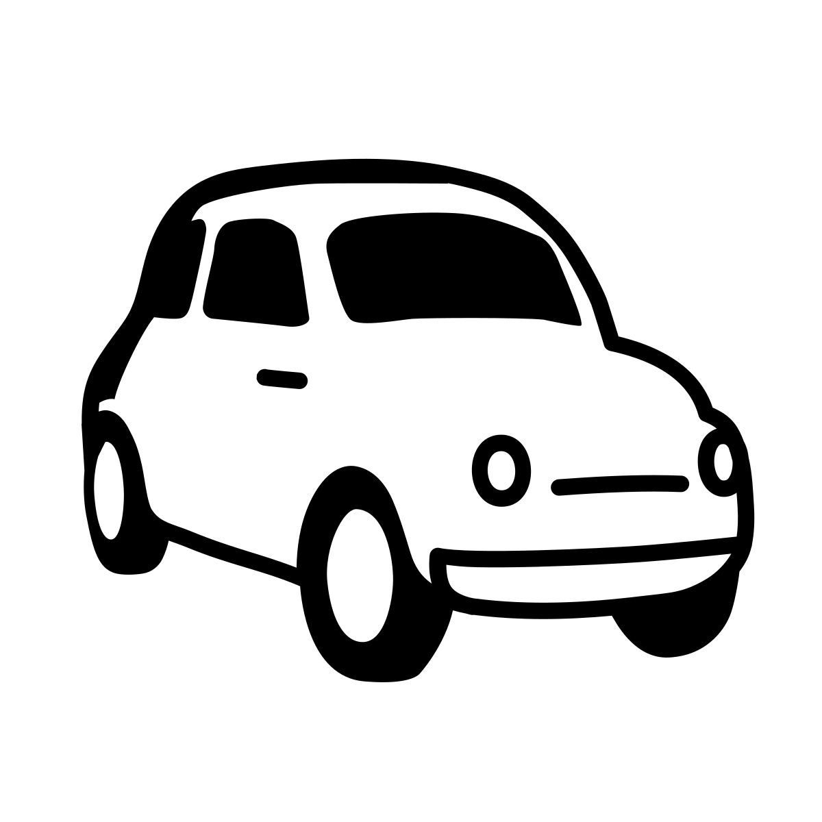 comic style fiat 500 icon