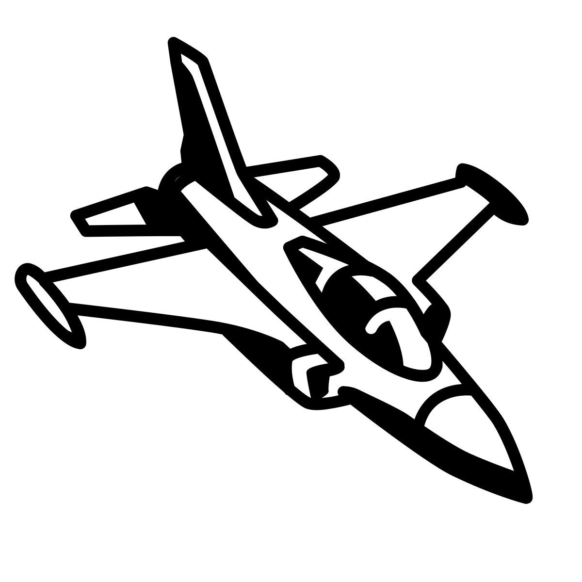 comic style 戦闘機 icon