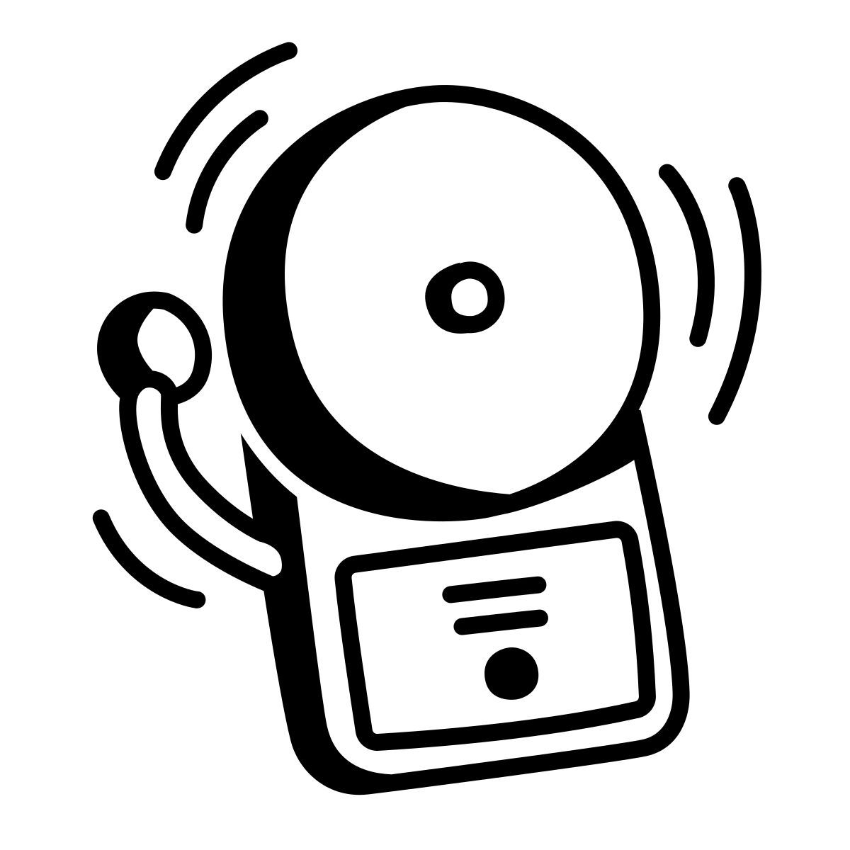 comic style alarma de incendios icon
