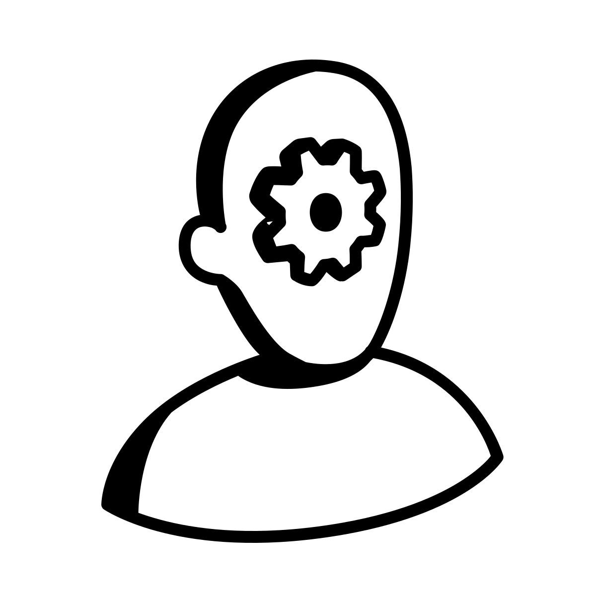 comic style intelligence icon