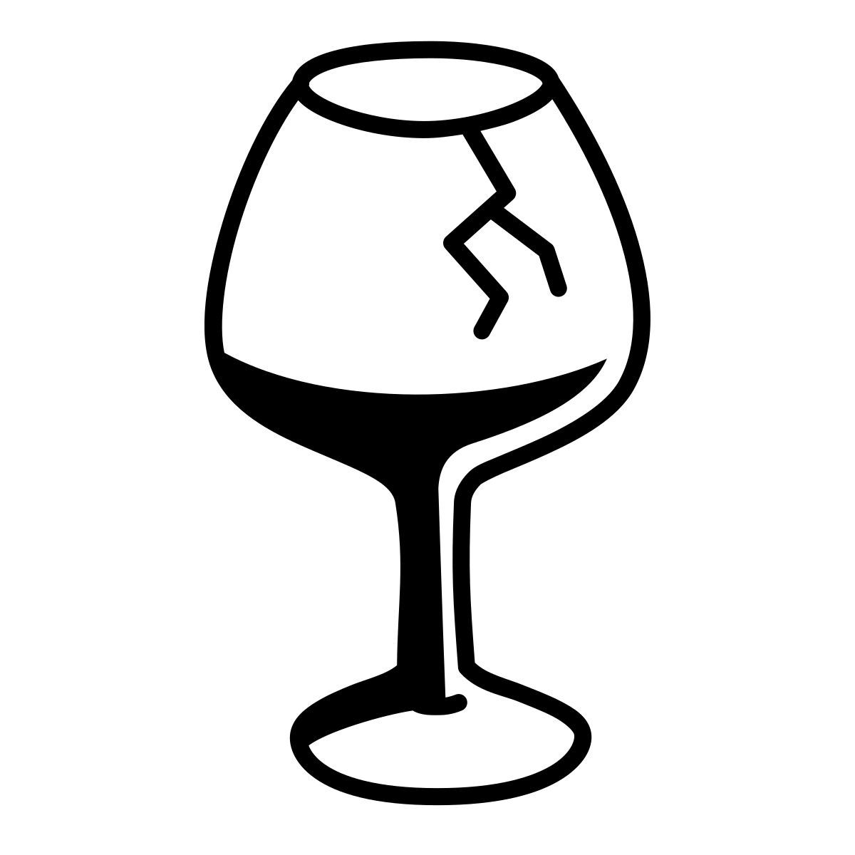 comic style fragile icon