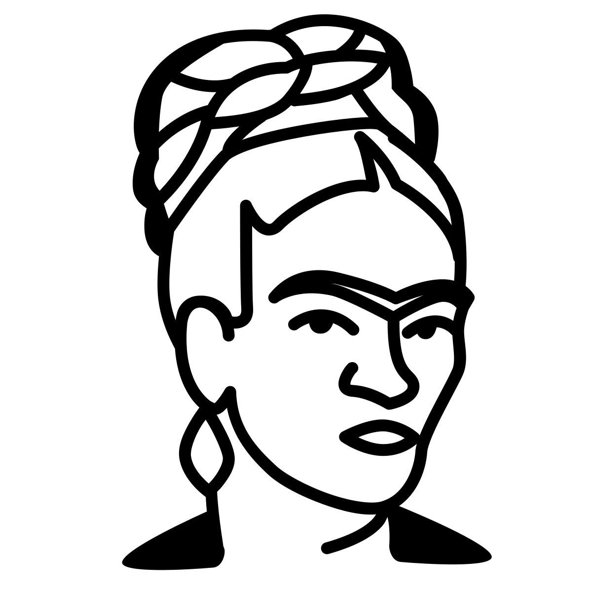 comic style frida kahlo icon