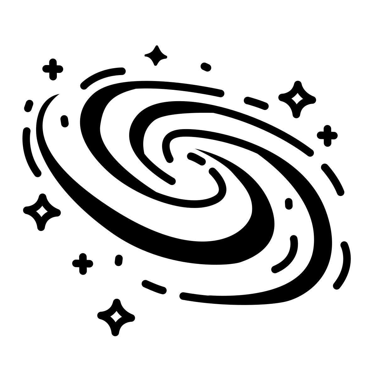 comic style galaxia icon